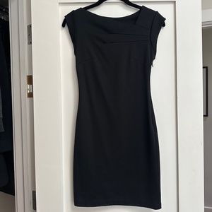Bloomingdale's Aqua Black Sheath Dress